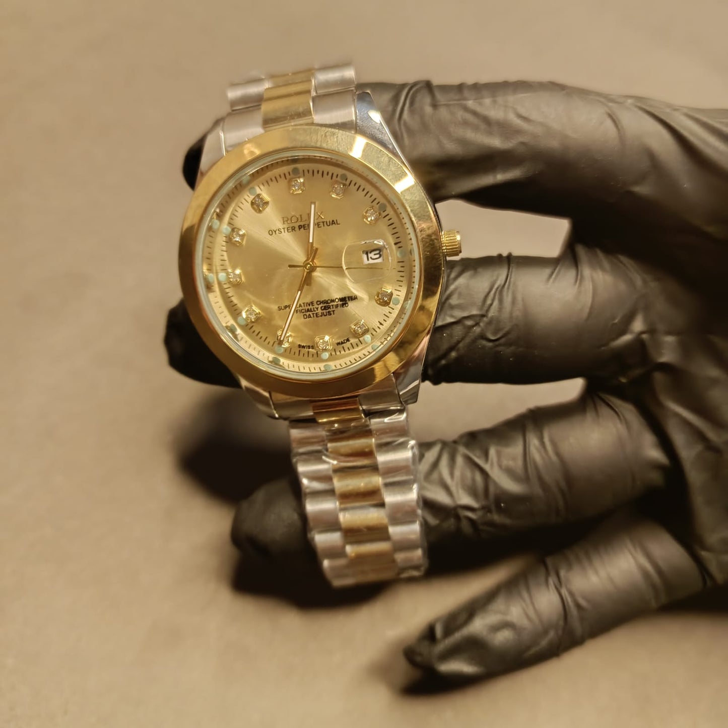 Luxury Gold & Silver Stainless Steel Men’s Watch